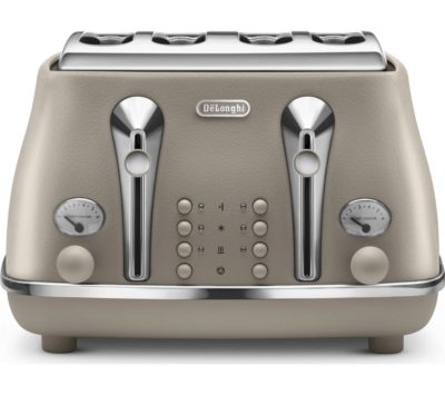 DELONGHI Elements CTOE4003.BG 4-Slice Toaster - Beige